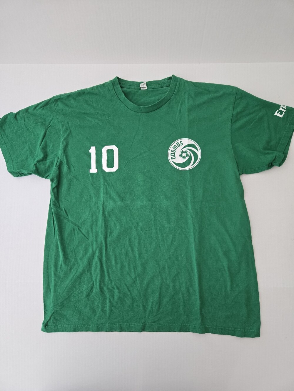 VTG PELE #10 Green Cosmos Men's Soccer Graphic Tee - Fly Emirates Switcher